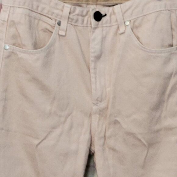 RAG & BONE STRAIGHT LEG MID-RISE PINK/WHITE JEANS Final Discount - Picture 10 of 12